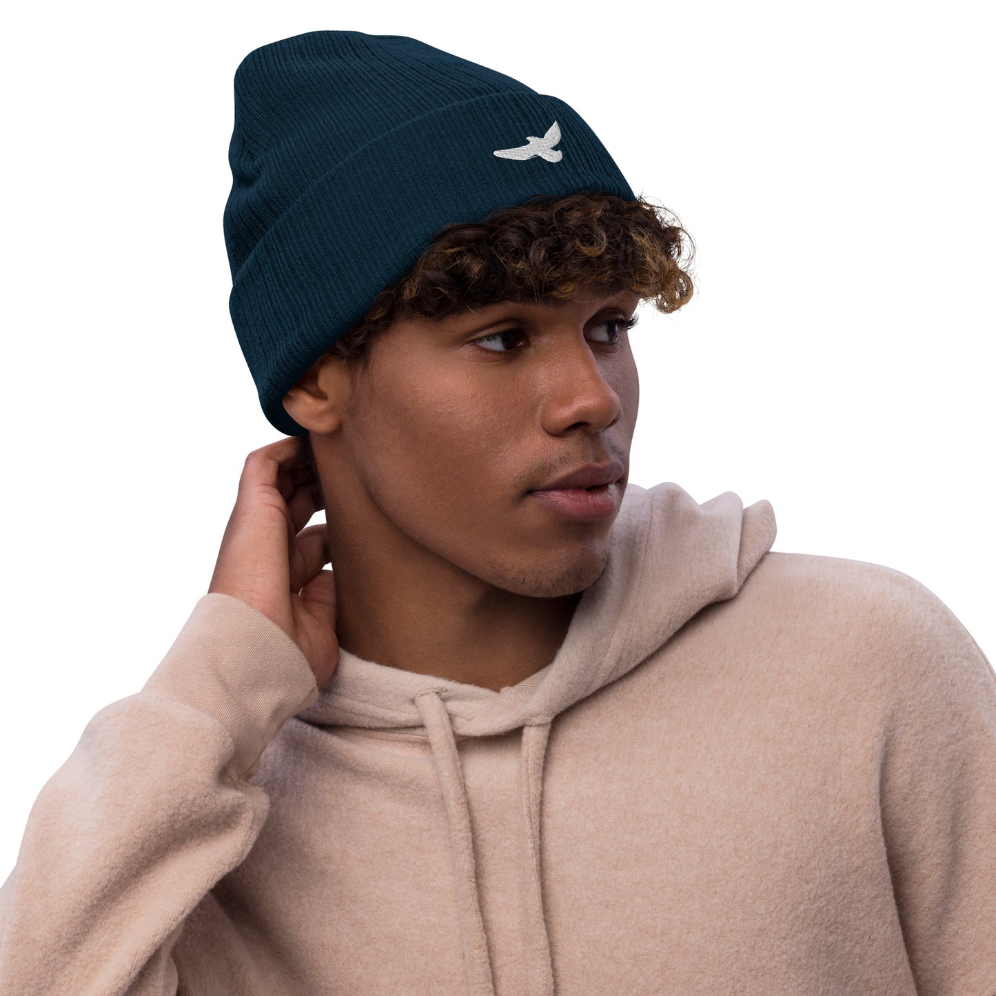 Embroidered Hawk Cuffed Beanie [5 colors]